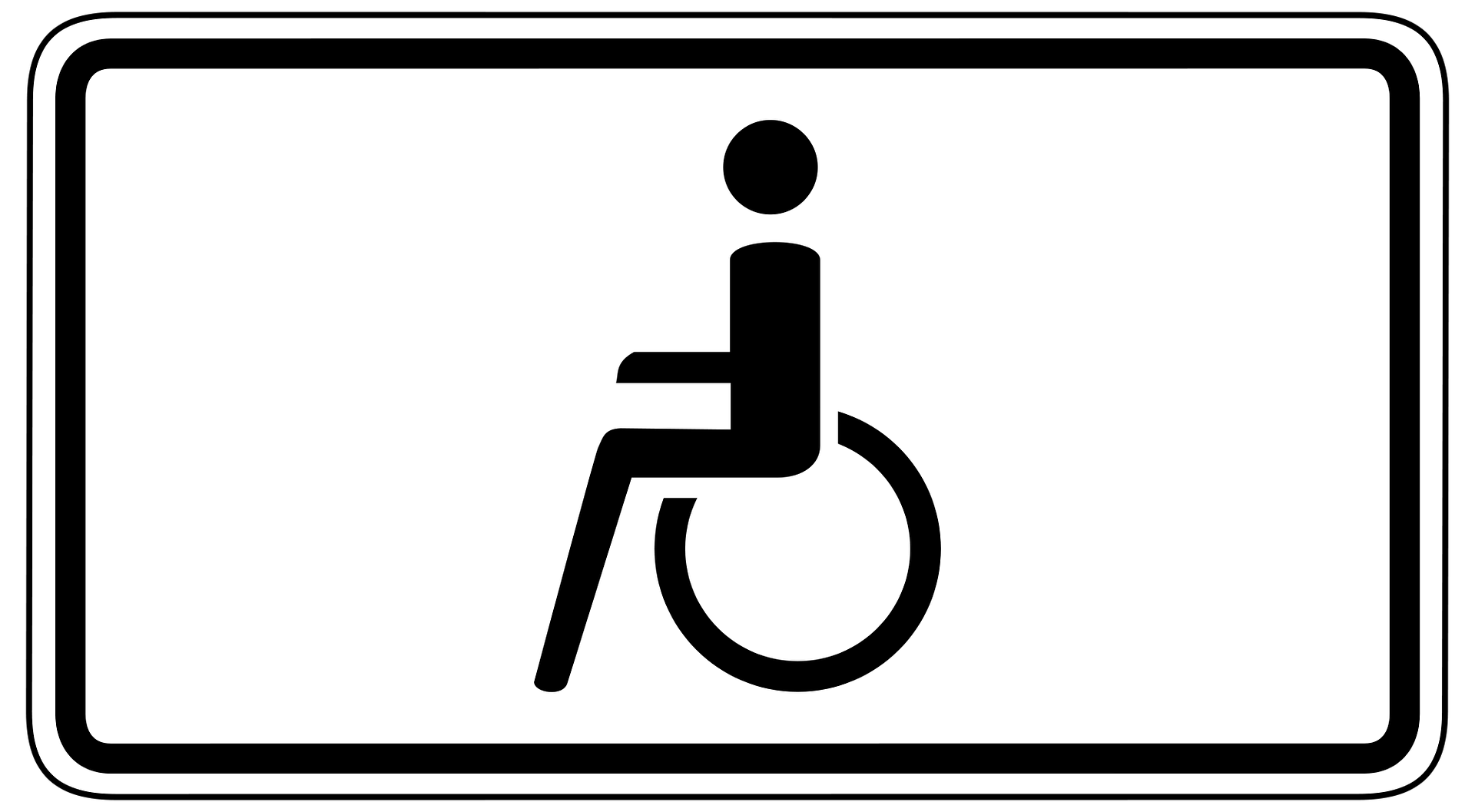Piktogramm eines Rollstuhlfahrers