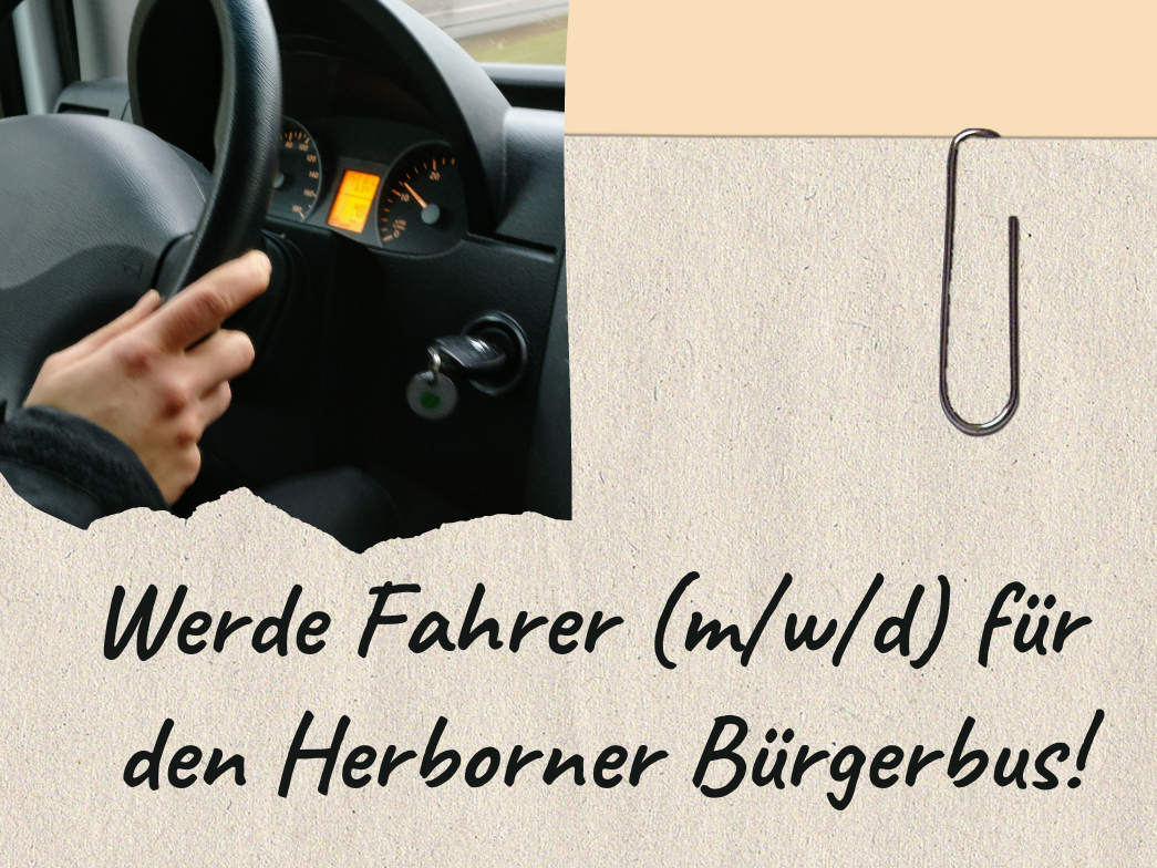 Beispielbild Fahrer für Bürgerbus gesucht; Detail Hände am Lenkrad