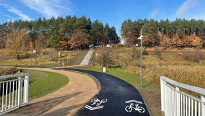 Bild eines ausgebauten Radwegs in Ilawa