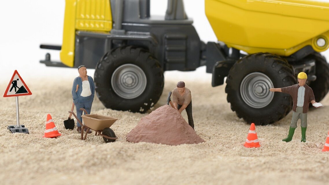 Beispielbild Miniatur Figuren Baustelle