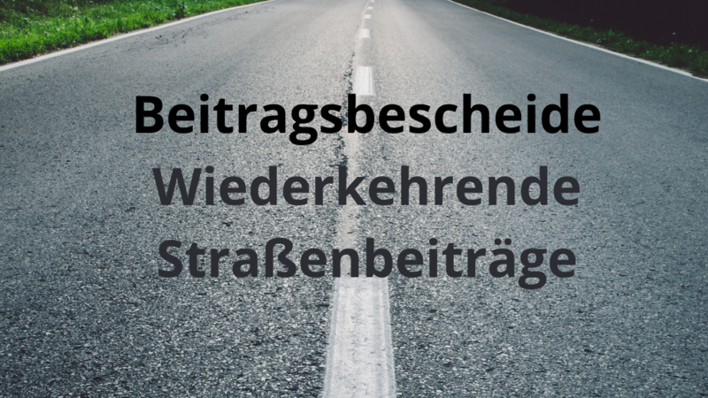 Beispielbild Wiederkehrende Straßenbeiträge