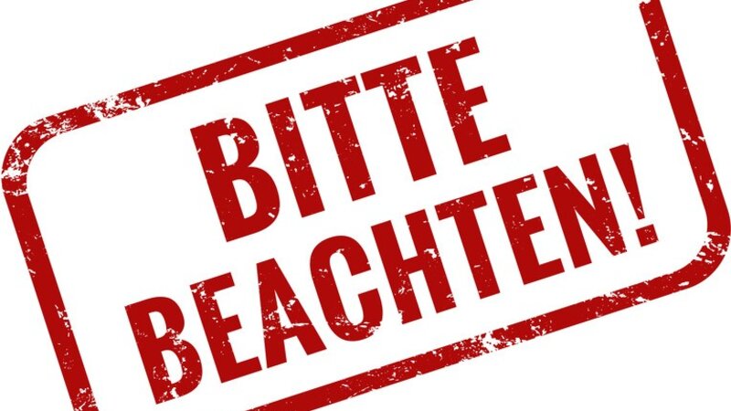 Bitte Beachten Schild