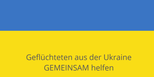 Ukrainische Flagge blau, gelb