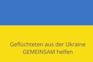 Ukrainische Flagge blau, gelb