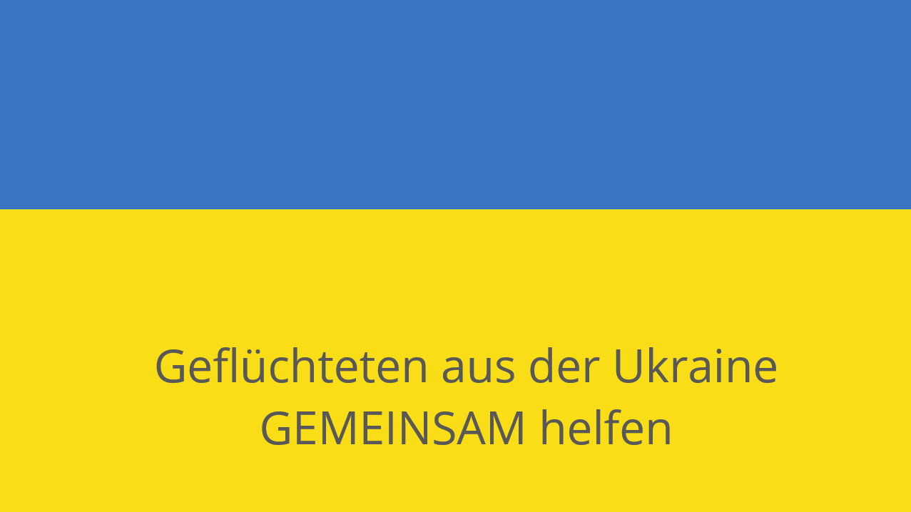 Ukrainische Flagge blau, gelb