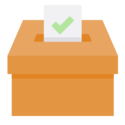 Wahlzettel in Wahlurne