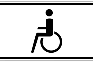Beispielbild Schwerbehinderten-Symbol Grafik Rollstuhlfahrer