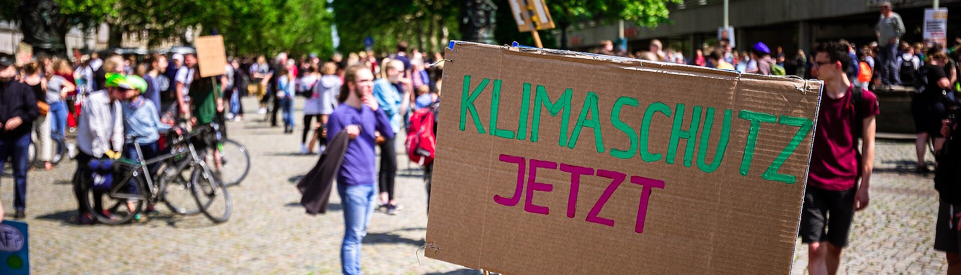 Bild einer Demo für mehr Klimaschutz 