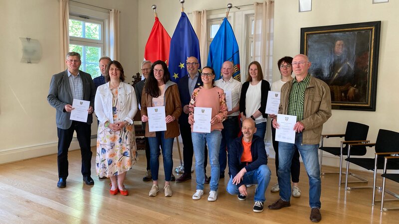 Gruppenbild von der Verleihung des Umweltpreises der Stadt Herborn in 2022
