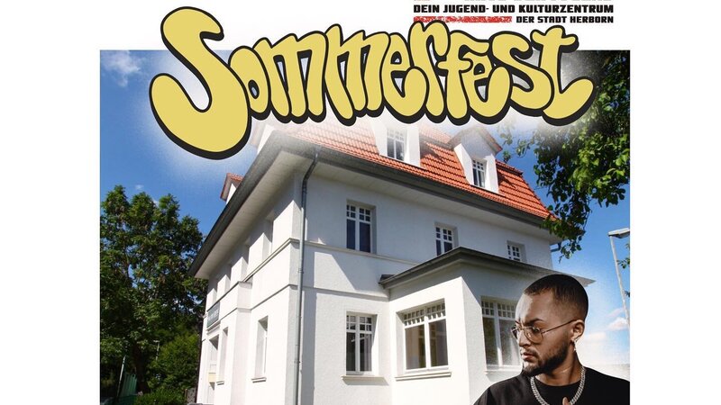 Flyer des Sommerfestes des Jugendzentrums Haus der Jugend Herborn