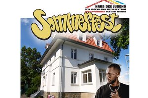 Flyer des Sommerfestes des Jugendzentrums Haus der Jugend Herborn