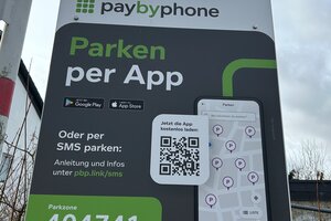 Bild von der Anleitung zum digitalen Parken auf Parkplätzen in Herborn