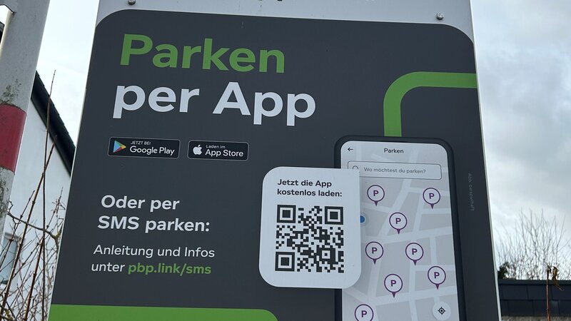 Bild von der Anleitung zum digitalen Parken auf Parkplätzen in Herborn