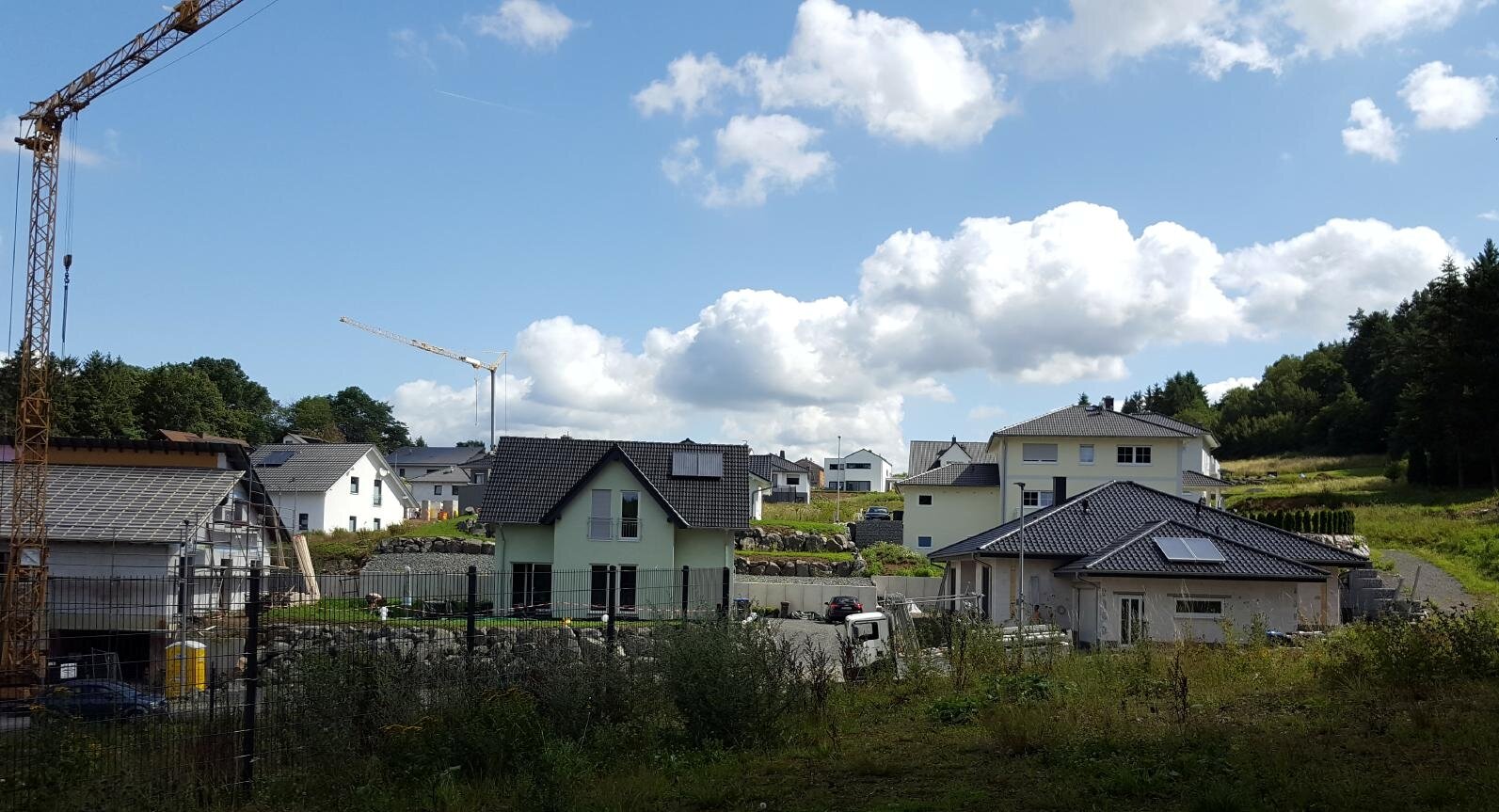 Ansicht des Neubaugebiets Alsbach I.