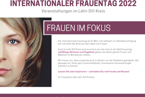 Ausschnitt des Flyers  zum internationalen Frauentag 2022