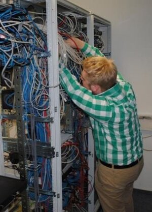 Arbeit im Serverraum