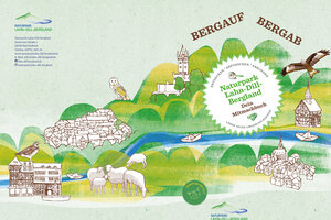 Bucheinschlag des Lernheftes Bergauf Bergab des Lahn-Dill-Berglandes