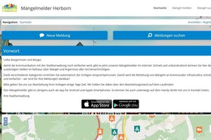 Screenshot/Bildschirmfoto Mängelmelder Herborn