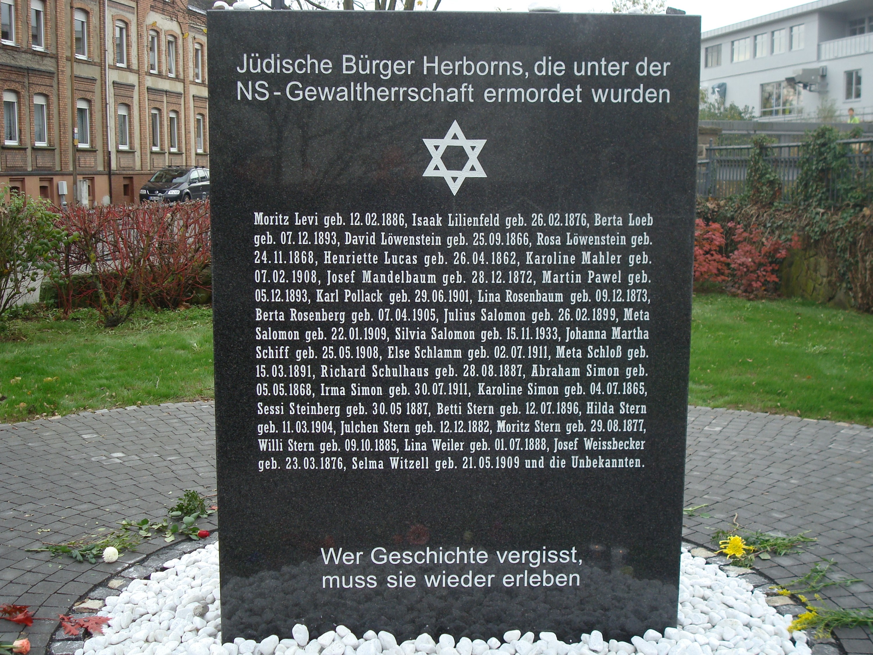 Bild des Holocaust-Mahnmals Herborn