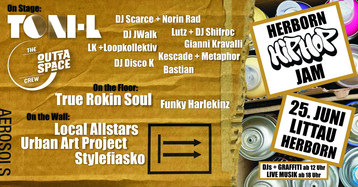 Flyer zum Hip Hop Jam Herborn