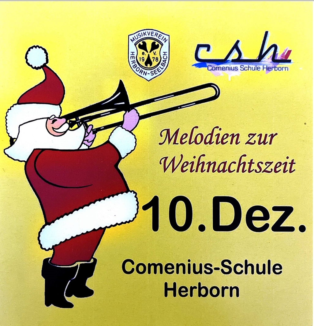 Plakat für das Weihnachtskonzert des Musikvereins Herborn-Seelbach