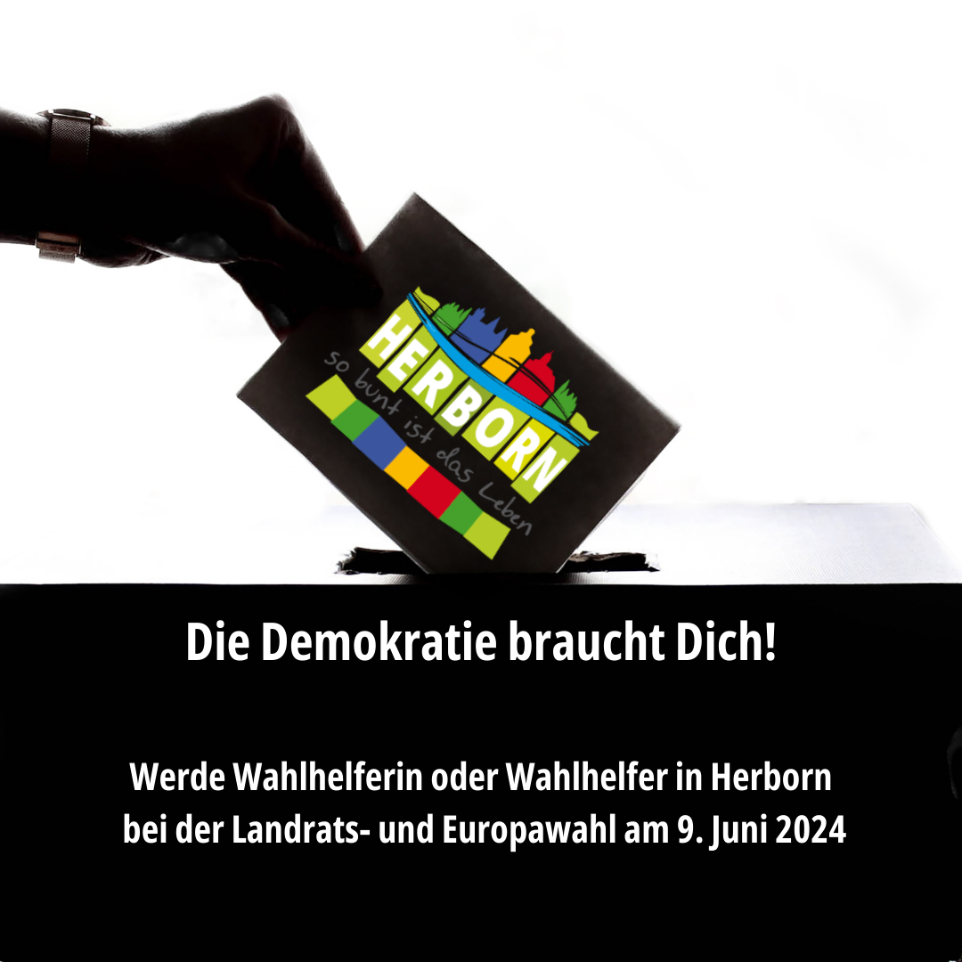 Bild Wahlhelfer gesucht, Hand mit Stimmzettel und Urne