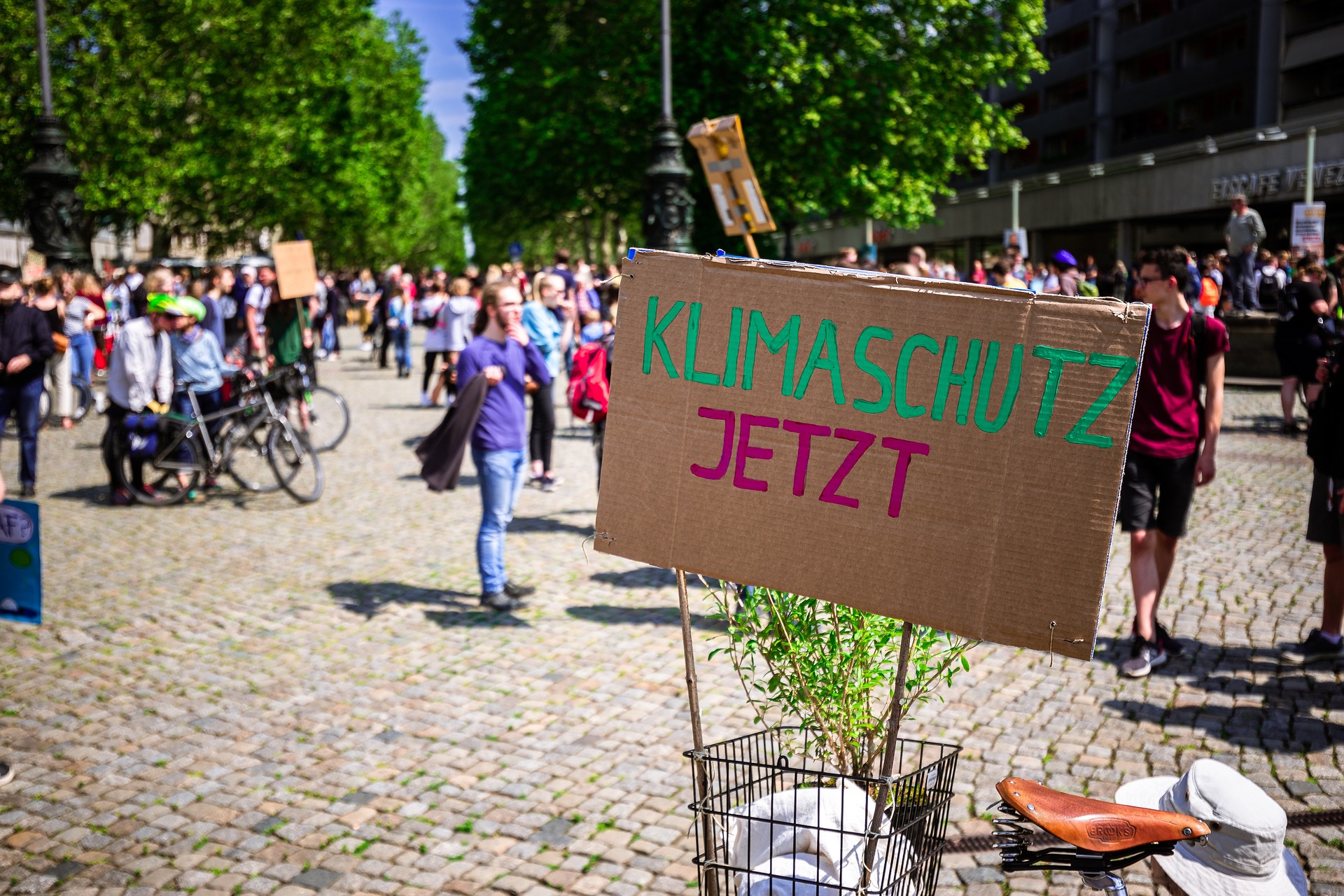 Bild einer Demo für mehr Klimaschutz  Klimaschutz_DominicWunderlich_pixabay.jpg